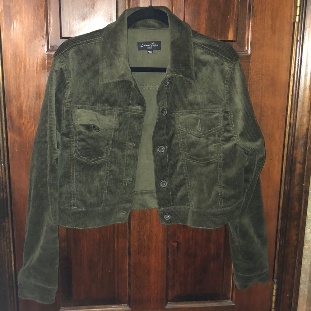 Cropped corduroy jacket